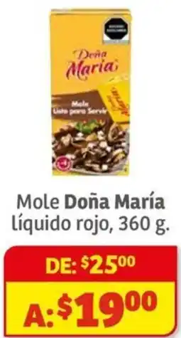 Soriana Híper Doña maría mole líquido rojo oferta