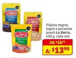 Soriana Híper La sierra frijoles negros, bayos o peruanos pouch oferta