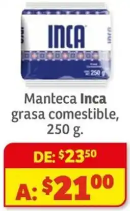 Soriana Híper Inca manteca grasa comestible oferta