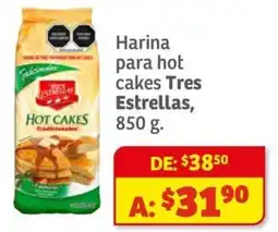 Soriana Híper Tres Estrellas harina para hot cakes oferta