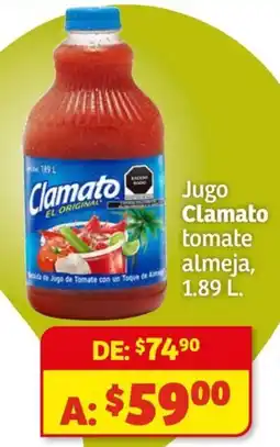 Soriana Híper Clamato jugo tomate almeja oferta