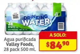 Soriana Híper Valley Foods agua purificada oferta