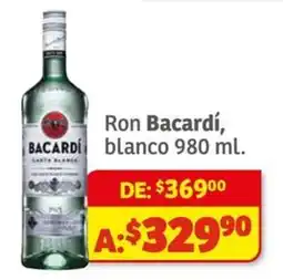 Soriana Híper Bacardí Ron blanco oferta