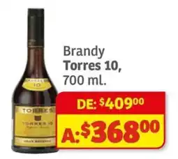 Soriana Híper Torres 10 brandy oferta