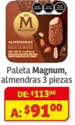 Soriana Híper Magnum paleta almendras oferta