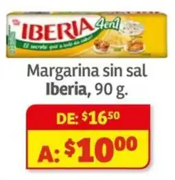 Soriana Híper Iberia margarina sin sal oferta