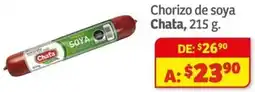 Soriana Híper Chata chorizo de soya oferta