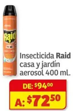 Soriana Híper Raid insecticida casa y jardín aerosol oferta
