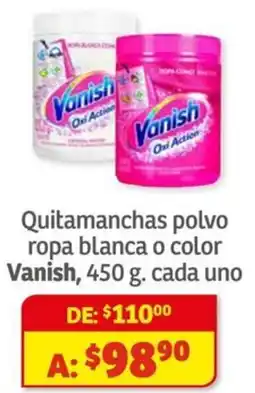 Soriana Híper Vanish quitamanchas polvo ropa blanca o color , oferta