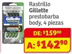 Soriana Híper Gillette rastrillo prestobarba body oferta