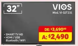 Soriana Híper Vios smart tv 32" oferta
