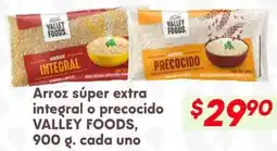 Soriana Híper Valley foods arroz súper extra integral o precocido oferta
