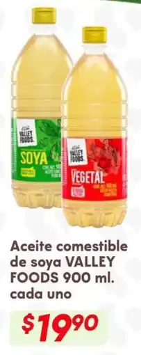 Soriana Híper Valley foods aceite comestible de soya oferta
