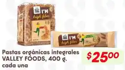 Soriana Híper Valley foods pastas orgánicas integrales oferta