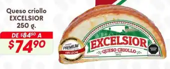 Soriana Híper Excelsior queso criollo oferta