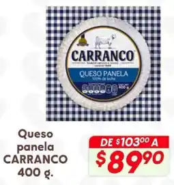 Soriana Híper Carranco queso panela oferta