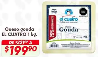 Soriana Híper El cuatro queso gouda oferta
