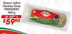 Soriana Híper President queso cabra hierbas finas oferta