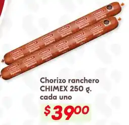 Soriana Híper Chimex chorizo ranchero oferta