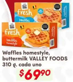Soriana Híper Valley foods waffles homestyle, buttermilk oferta
