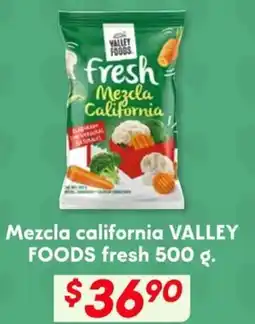 Soriana Híper Valley foods mezcla california fresh oferta