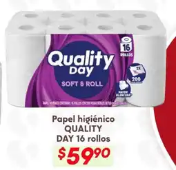 Soriana Híper Quality day papel higiénico oferta