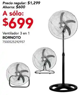 City Club Bornoto ventilador 3 en 1 oferta
