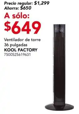 City Club Kool factory ventilador de torre oferta