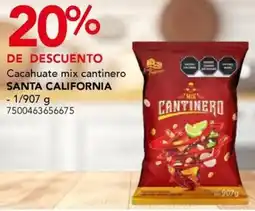 City Club Santa california cacahuate mix cantinero oferta