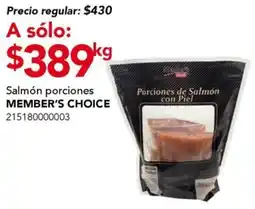 City Club Member's choice salmón porciones oferta