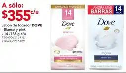City Club Dove jabón de tocador blanco y pink oferta