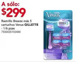 City Club Gillette rastrillo breeze más 5 cartuchos venus oferta