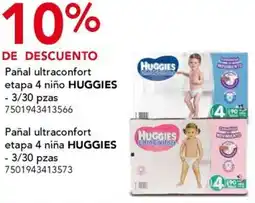 City Club Huggies pañal ultraconfort etapa 4 niño oferta