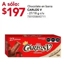 City Club Carlos v chocolate en barra oferta