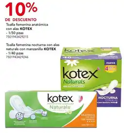 City Club Kotex toalla femenina anatómica con alas oferta