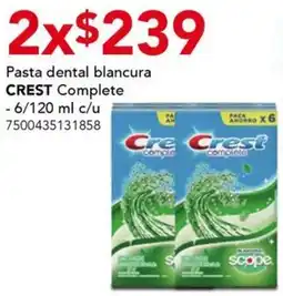 City Club Crest pasta dental blancura complete oferta