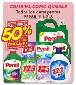 Soriana Híper Todos los detergentes PERSIL Y 1-2-3 oferta