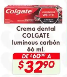 Soriana Híper Colgate luminous carbon crema dental oferta