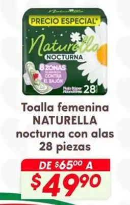 Soriana Híper Naturella toalla femenina nocturna oferta