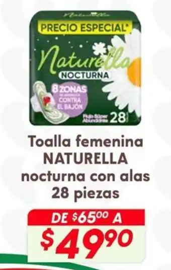 Soriana Híper Naturella toalla femenina nocturna oferta