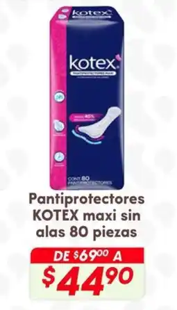 Soriana Híper Kotex pantiprotectores maxi sin alas oferta