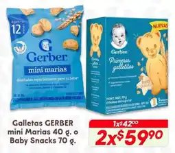 Soriana Híper Gerber mini marias o primeras galletitas oferta