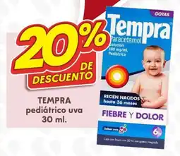 Soriana Híper Tempra pediátrico uva oferta