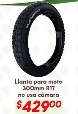 Soriana Híper Llanta para moto 300mm R17 no usa cámara oferta
