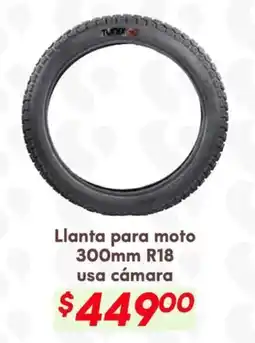 Soriana Híper Llanta para moto 300mm R18 usa cámara oferta