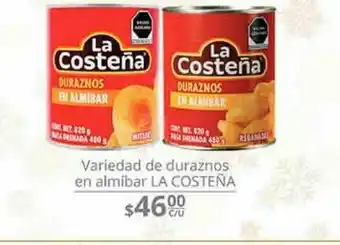 La Comer Duraznos en almíbar la costeña oferta