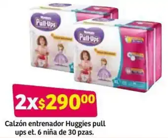 Soriana Híper Calzón Entrenador Huggies Pull Ups et6 Niña de 2x30 pzas oferta