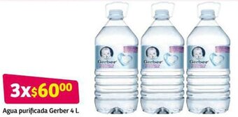 Soriana Híper Agua Purificada Gerber 3x4L oferta