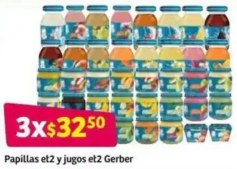 Soriana Híper Papillas et2 y Jugos Gerber 3's oferta