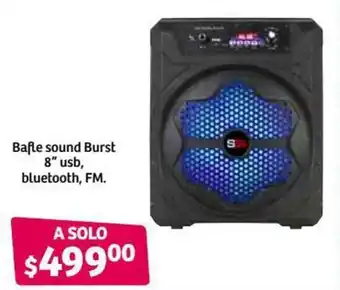 Bafle Sound Burst 8" USB, Bluetooth, FM